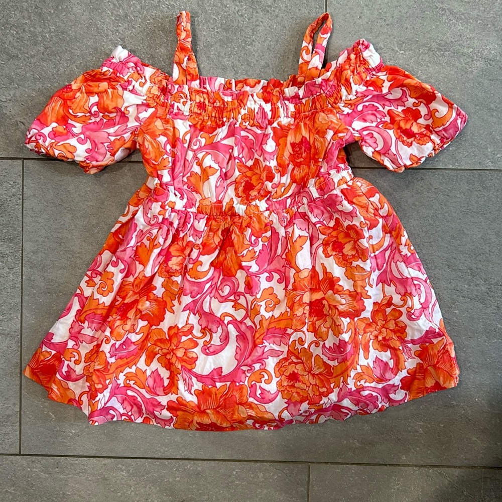 Janie and Jack Orange and Pink Dress